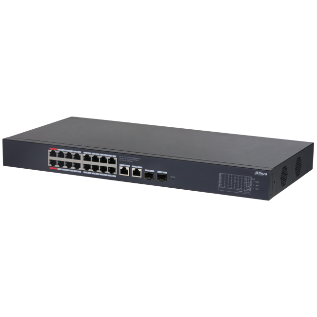 Dahua CS4220-16GT-190 DoLynk Care manageeritav switch • 16*Gbps PoE + 2*Gbps + 2*SFP • 190W